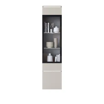 vitrineskap Høyskap vitrineskap VERA TYP 002 + LED beige