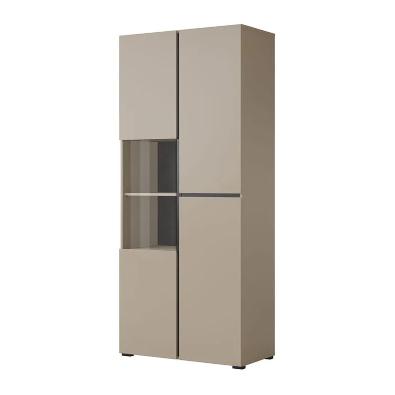 Vitrineskap Kors 3 dører, Congo - Svart