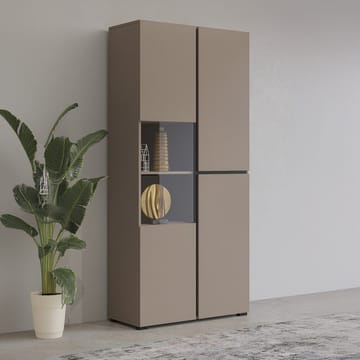 Vitrineskap Kors 3 dører - Congo - Svart - Oppbevaring - Skap - Vitrineskap