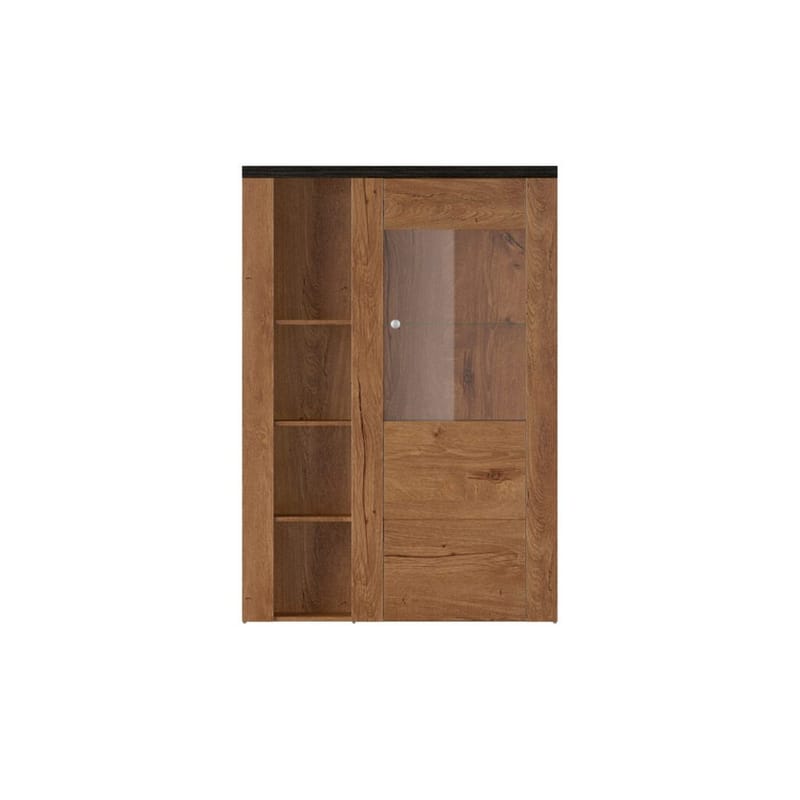 Vitrineskap Larona 1 dør - Lefkas eik, 145 cm - Oppbevaring - Skap - Vitrineskap