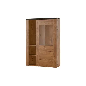 Vitrineskap Larona 1 dør - Lefkas eik, 145 cm - Oppbevaring - Skap - Vitrineskap