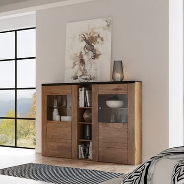 Vitrineskap Larona 2 dører - Lefkas eik - Oppbevaring - Skap - Vitrineskap