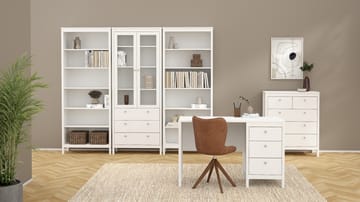 Vitrineskap Madrid med 2 glassdører 3 skuffer 78x199 cm - Oppbevaring - Skap - Vitrineskap