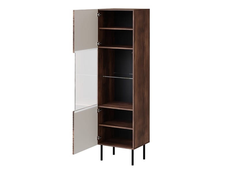 vitrineskap NO_BRAND Vitrineskap ART DECO beige - Oppbevaring - Skap - Vitrineskap