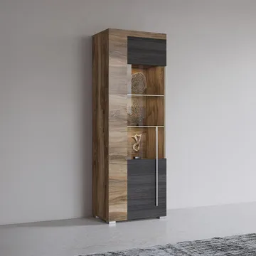 Vitrineskap Roger 1 Dør - Venstre - Oppbevaring - Skap - Vitrineskap