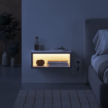 Volena Nattbord 45 cm - hvit, retrogrå - Oppbevaring - Skap - Oppbevaringsskap