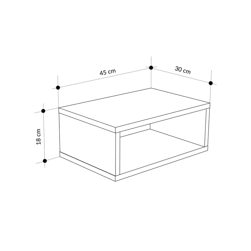 Volena Nattbord 45 cm - hvit, retrogrå - Oppbevaring - Skap - Oppbevaringsskap