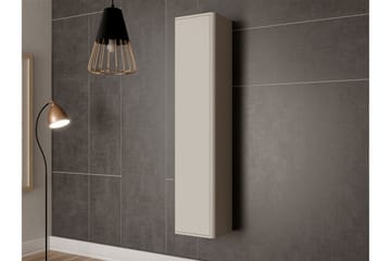 Zalricus Vitrinskåp 36x164 cm - Beige - Oppbevaring - Skap - Vitrineskap