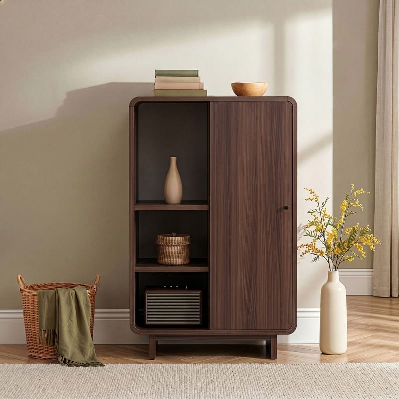Zavio Multifunksjonsskap 70x110x34 cm - Milano Walnut - Oppbevaring - Skap - Oppbevaringsskap