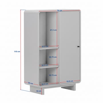 Zavio Multifunksjonsskap 70x110x34 cm - Sepet Oak - Oppbevaring - Skap - Oppbevaringsskap