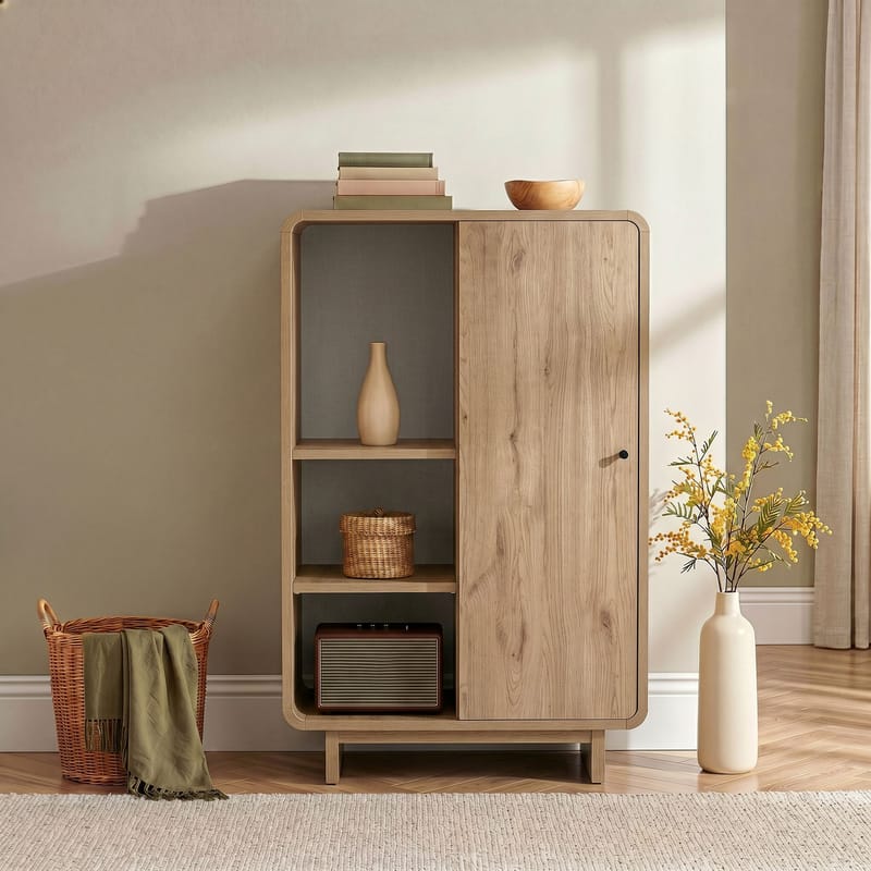 Zavio Multifunksjonsskap 70x110x34 cm - Sepet Oak - Oppbevaring - Skap - Oppbevaringsskap
