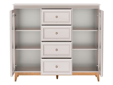 Zeylor Vitrineskap 142 cm med Belysning - Oppbevaring - Skap - Vitrineskap