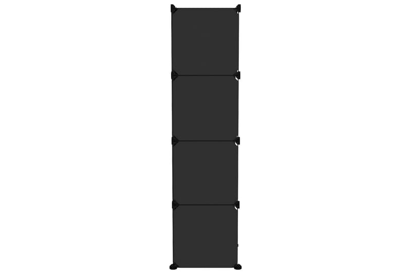 beBasic Oppbevaringshylle med 12 kuber svart PP - Svart - Entreoppbevaring - Skohylle & skostativ