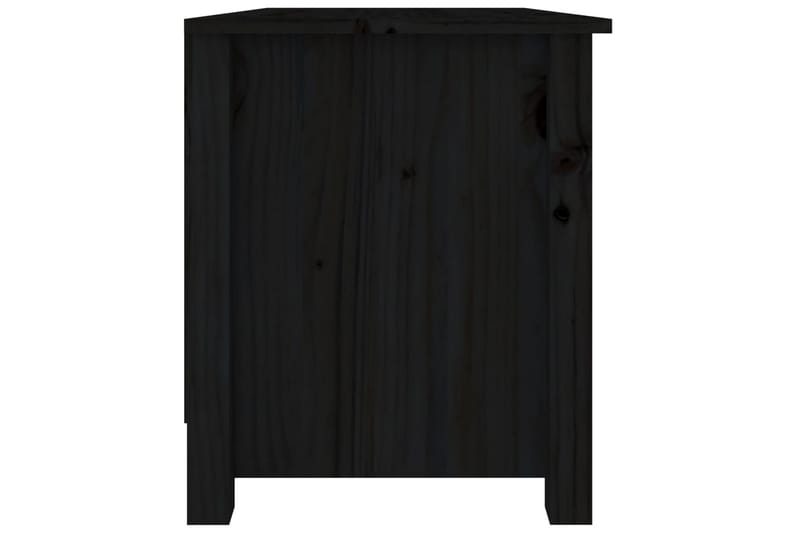 beBasic Skobenk svart 70x38x45,5 cm heltre furu - Svart - Entreoppbevaring - Skobenk & skohylle med benk