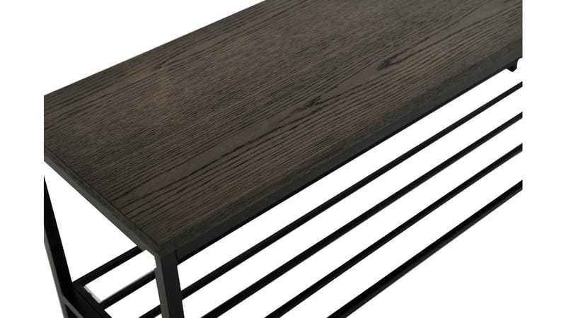 Benk med Skohylle Ongayo - Brunlakkert eik - Oppbevaring - Skooppbevaring - Skobenk & skohylle med benk