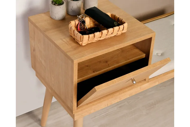 Botkins Skoskap 105 cm - Eik/Krem - Oppbevaring - Skooppbevaring - Skobenk & skohylle med benk