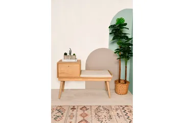 Botkins Skoskap 105 cm - Eik/Krem - Oppbevaring - Skooppbevaring - Skobenk & skohylle med benk