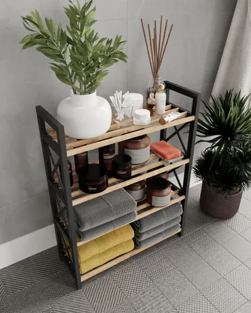 Lekora Multifunksjonshylle 64 cm - Svart - Oppbevaring - Skooppbevaring - Skohylle & skostativ