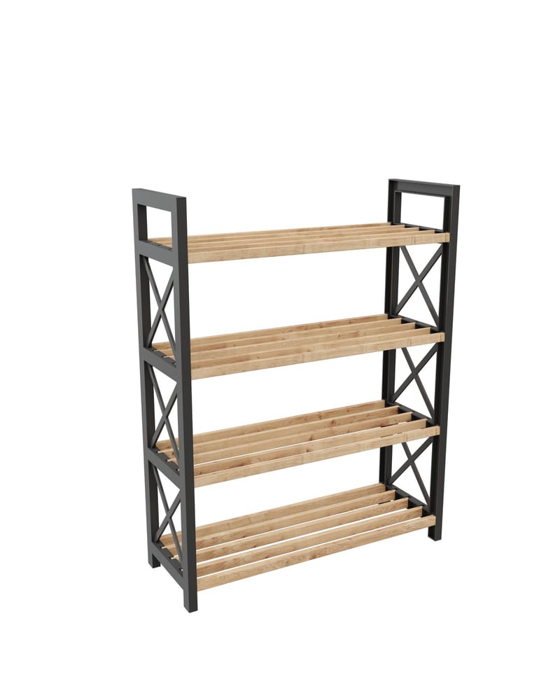 Lekora Multifunksjonshylle 64 cm - Svart - Oppbevaring - Skooppbevaring - Skohylle & skostativ