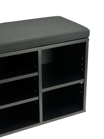 Morira skobenk 100 cm - svart og mørkegrå - Oppbevaring - Skooppbevaring - Skobenk & skohylle med benk