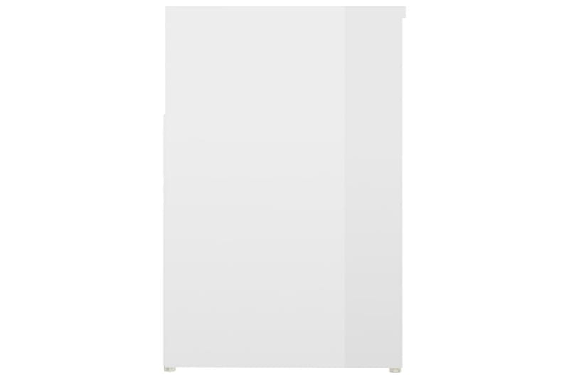 Skobenk høyglans hvit 80x30x45 cm sponplater - Hvit - Skobenk & skohylle med benk - Entreoppbevaring