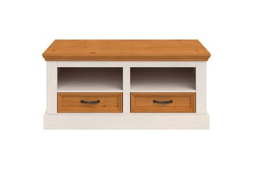 Skobenk Loft24 Selma Skobenk 100 cm Vit - Oppbevaring - Skooppbevaring - Skobenk & skohylle med benk