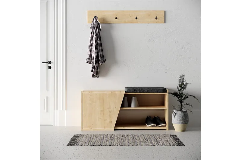 Jektvik Skoskap 104x37 cm - Natur - Oppbevaring - Skooppbevaring - Skobenk & skohylle med benk