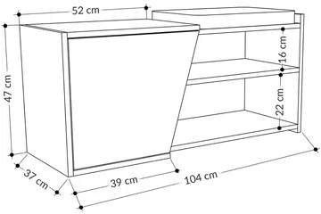 Jektvik Skoskap 104x37 cm - Natur - Oppbevaring - Skooppbevaring - Skobenk & skohylle med benk