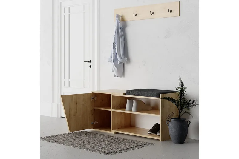 Jektvik Skoskap 104x37 cm - Natur - Oppbevaring - Skooppbevaring - Skobenk & skohylle med benk