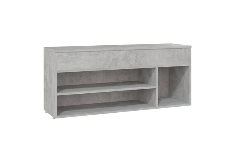 Skobenk betonggrå 105x30x45 cm sponplater - Grå - Skobenk & skohylle med benk - Entreoppbevaring