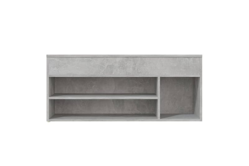 Skobenk betonggrå 105x30x45 cm sponplater - Grå - Skobenk & skohylle med benk - Entreoppbevaring