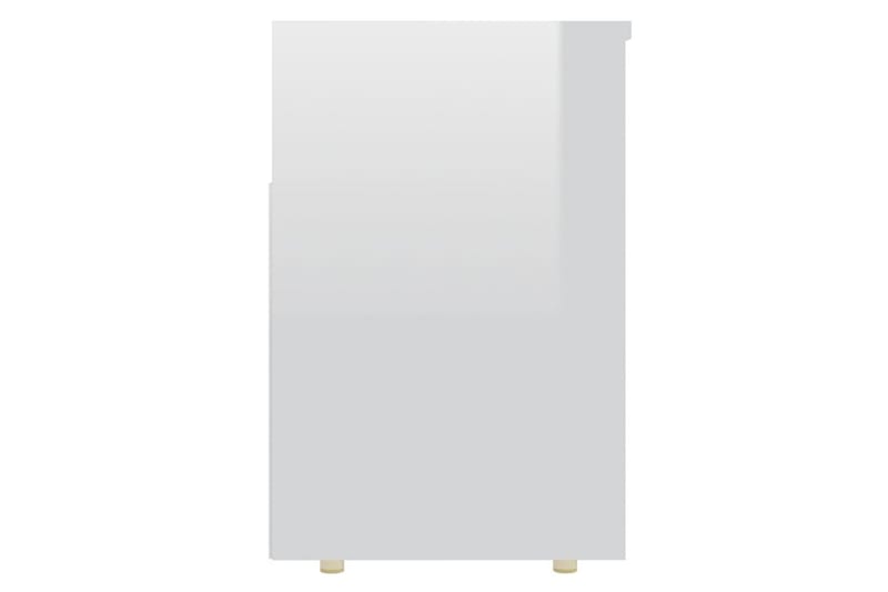 Skobenk høyglans hvit 105x30x45 cm sponplater - Hvit - Skobenk & skohylle med benk - Entreoppbevaring