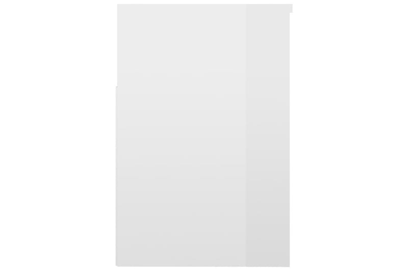 Skobenk høyglans hvit 60x30x45 cm sponplater - Hvit - Skobenk & skohylle med benk - Entreoppbevaring
