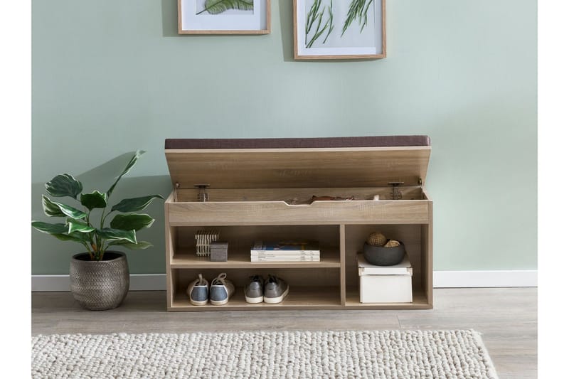 Anielle Skohylle 104x32 cm - Brun - Oppbevaring - Skooppbevaring - Skohylle & skostativ