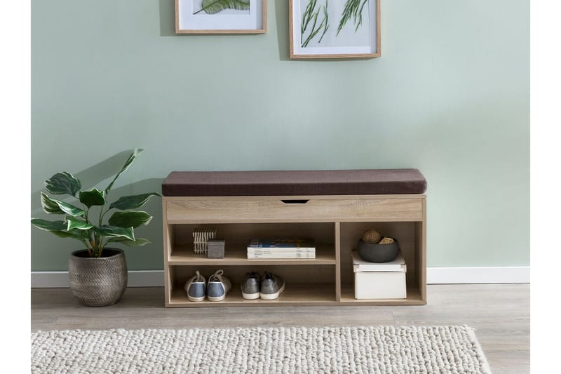 Anielle Skohylle 104x32 cm - Brun - Oppbevaring - Skooppbevaring - Skohylle & skostativ