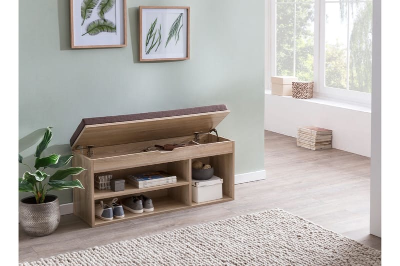 Anielle Skohylle 104x32 cm - Brun - Oppbevaring - Skooppbevaring - Skohylle & skostativ