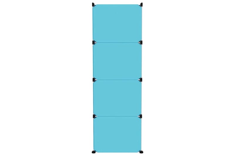 beBasic Oppbevaringshylle med 12 kuber blå PP - BlÃ¥ - Entreoppbevaring - Skohylle & skostativ