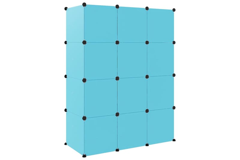 beBasic Oppbevaringshylle med 12 kuber blå PP - BlÃ¥ - Entreoppbevaring - Skohylle & skostativ