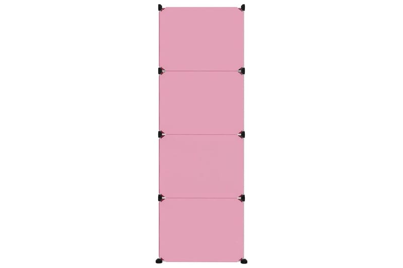 beBasic Oppbevaringshylle med 12 kuber rosa PP - Rosa - Entreoppbevaring - Skohylle & skostativ