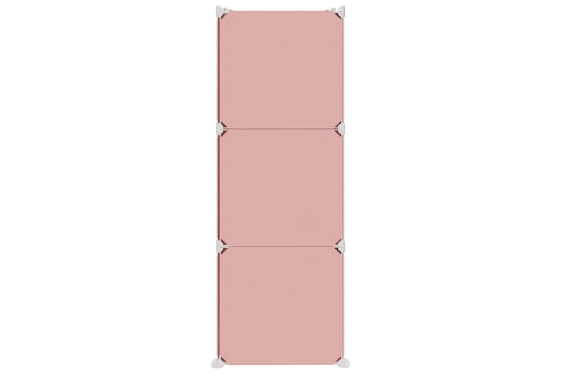 beBasic Oppbevaringshylle med 6 kuber rosa PP - Rosa - Entreoppbevaring - Skohylle & skostativ