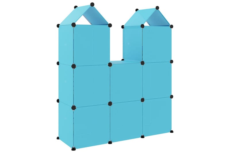 beBasic Oppbevaringshylle med 8 kuber blå PP - BlÃ¥ - Entreoppbevaring - Skohylle & skostativ