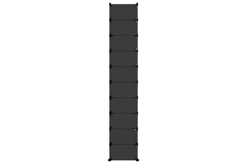 beBasic Skostativ svart 44x32x174 cm PP - Svart - Entreoppbevaring - Skohylle & skostativ