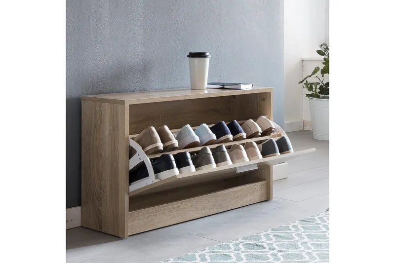 Mosbarger Skohylle 80x24 cm - Brun - Oppbevaring - Skooppbevaring - Skohylle & skostativ