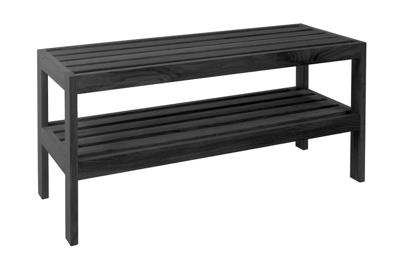 Skohylle MONDEO 82x32xH40cm eik/svart - Entreoppbevaring - Skohylle & skostativ