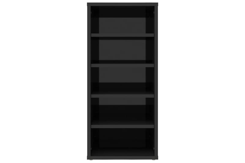Skoskap høyglans svart 2 stk 31,5x35x70 cm sponplate - Svart - Entreoppbevaring - Skohylle & skostativ