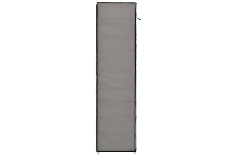 Skoskap med trekk grå 115x28x110 cm stoff - Grå - Entreoppbevaring - Skohylle & skostativ