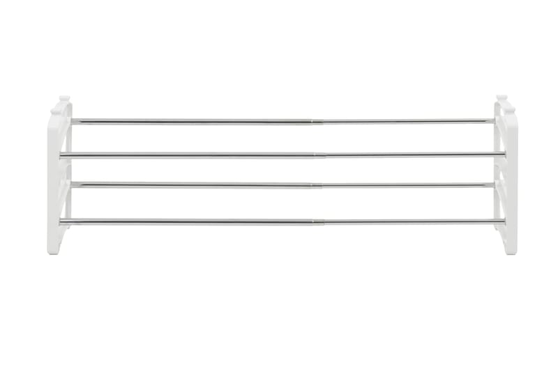 Skostativ Peppe 62/110 cm - Hvit|Krom - Entreoppbevaring - Skohylle & skostativ