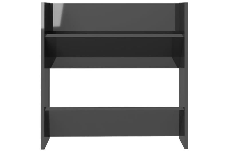Veggskoskap høyglans grå 60x18x60 cm sponplater - Grå - Entreoppbevaring - Skohylle & skostativ