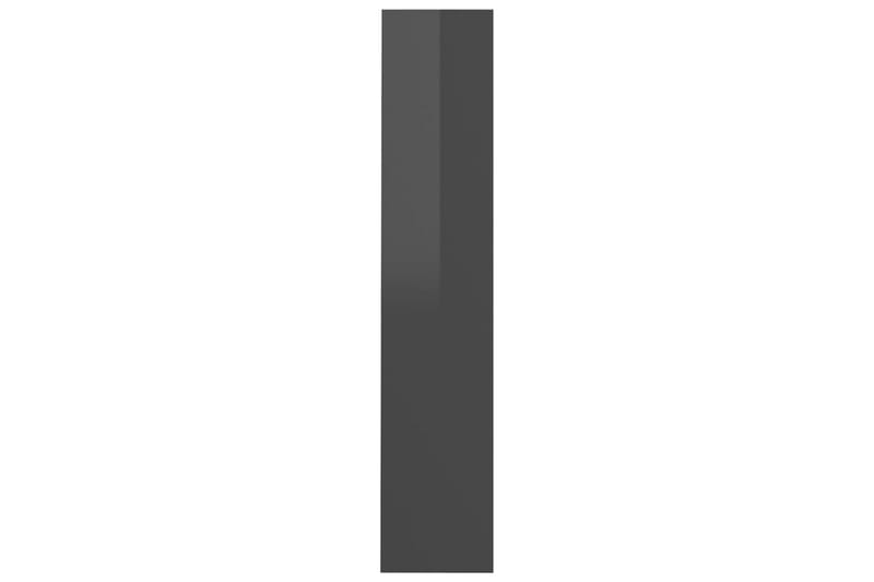 Veggskoskap høyglans grå 60x18x90 cm sponplater - Grå - Entreoppbevaring - Skohylle & skostativ