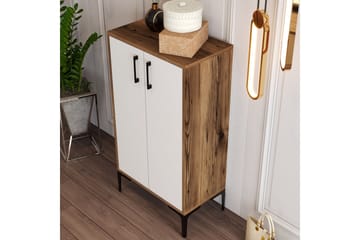 Babice Skoskap 35x60 cm - Valnøtt/Hvit - Oppbevaring - Skooppbevaring - Skoskap